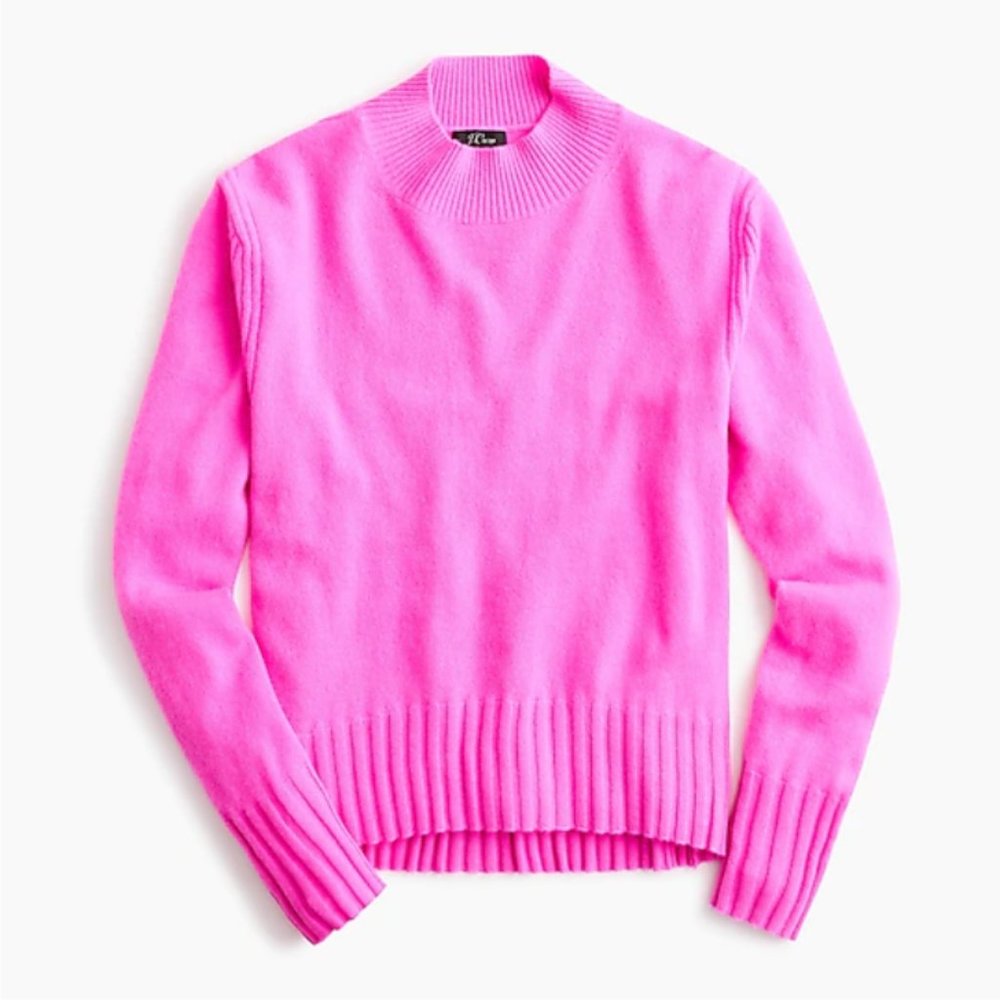 J. Crew Pink Turtleneck Cashmere Sweater size XXS